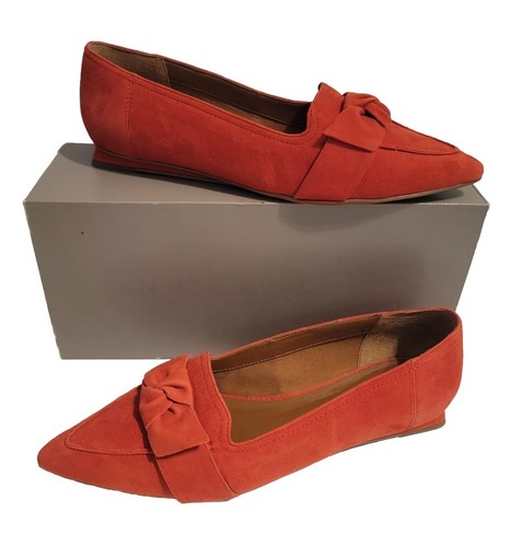 Franco Sarto Women's Suede Pointed Toe Bow Flat Loafer Slip On Size US 8 M - 第 7/8 張圖片