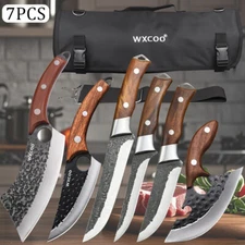 Kitchen Butcher Boning Chef's Knife Set Fruit Slicing Knives W/Knife Storage Bag
