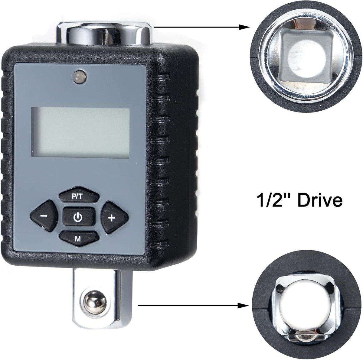Digitaler Drehmomentadapter 1/2 Zoll – Mit LED-Anzeige & Summer, Messbereich 3,8–76,4 Nm
