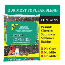 Premium Songbird Blend Dry Wild Bird Food, 14 Lb.; Does Not Co