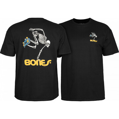 Powell Peralta Skateboard Shirt Skate Skeleton Black