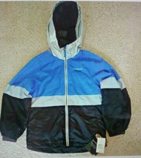 London Fog Boys Blue  Black Windbreaker Jacket Size S/8. NWT.