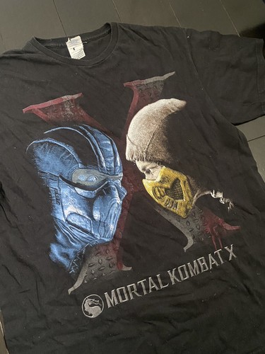 Mortal Kombat X Shirt Mens L Slim Fit 