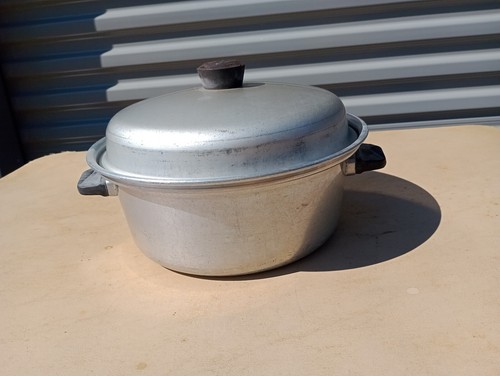 Vintage WEAR-EVER Aluminium 4 Quart 824 Dutch Oven Doppelgriffe + Deckel Camping Suppentopf - Bild 16 von 16