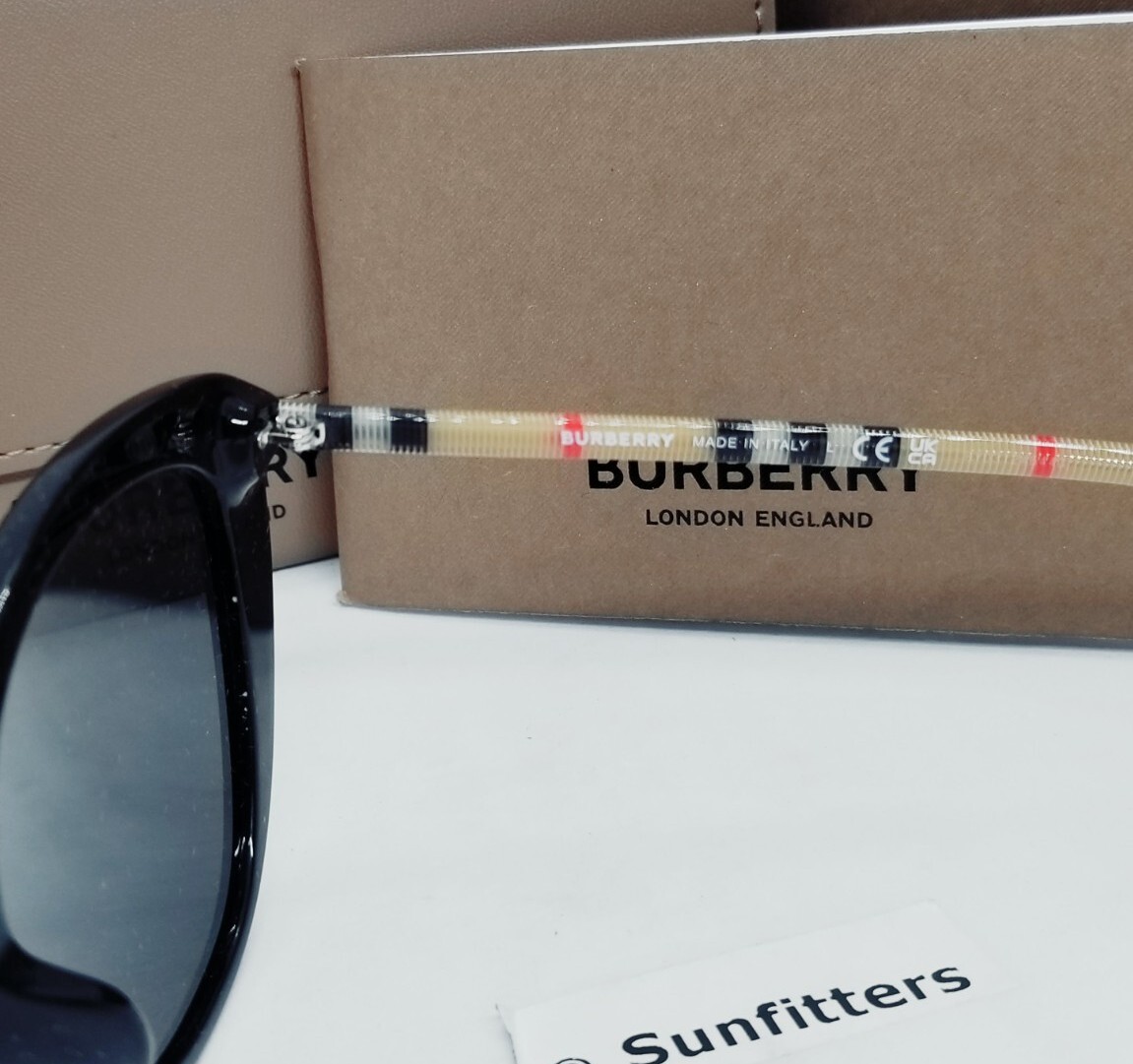 BURBERRY black-check/dark grey BE4407F 385387 54 sunglasses  display picture 1