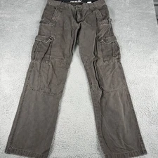 Fishbone Avant Garde Utility Cargo Pants Men's XL Gray Pockets Retro Y2K Outdoor