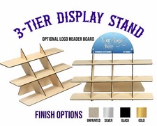 Wooden CRAFT FAIR DISPLAY STAND extra wide Point of Sale Retail 4mm MDF LARGE