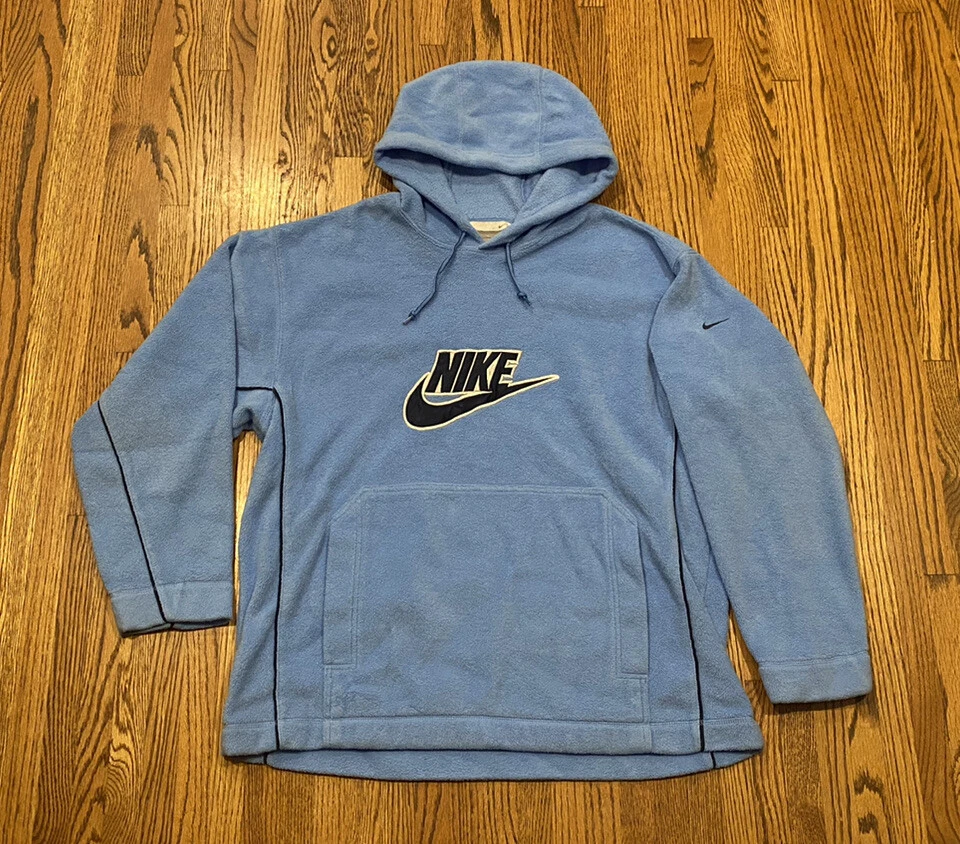 Nike Vintage 2000s Y2K Silver Tag Fleece Swoosh Logo Pullover 