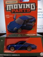 Matchbox 2023  Moving Parts 2020 Porsche 911 Carrera 4s Mint