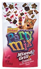 Purina Friskies 23806 Cat Treats, Mixed Grill Party Mix, 2.1 oz. Pouch -