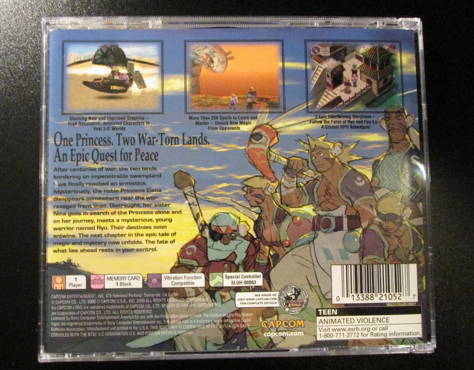 Breath of Fire IV (SONY PlayStation 1, 2000) PS1 PSX PRISTINE COMPLETE NEW MINT - Image 3 of 4