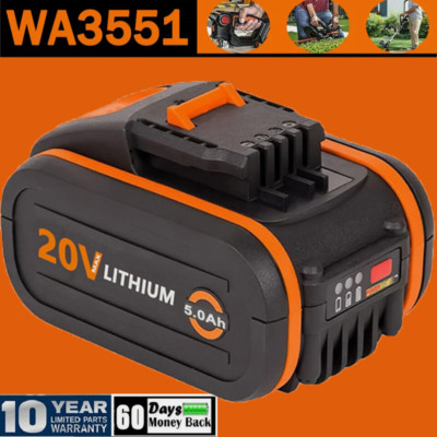 Akku für Worx 20 V MAX 5.0Ah Akku WA3551.1, WA3572, WA3553, WX390, WX176 NEU