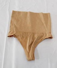 Lumiere Women's Compression Tummy Control Thong EJ2 Beige One Size NWT 