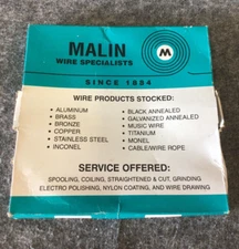 Malin Co 34298 Soft Stainless Steel Spring Music Wire