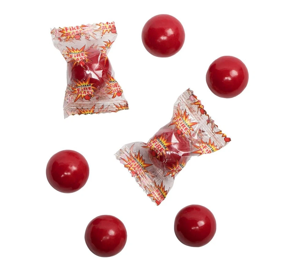 Mascot 4 lb NUCLEAR FIRE BLAST Wrapped Fireballs HOT Cinnamon Candy Bulk