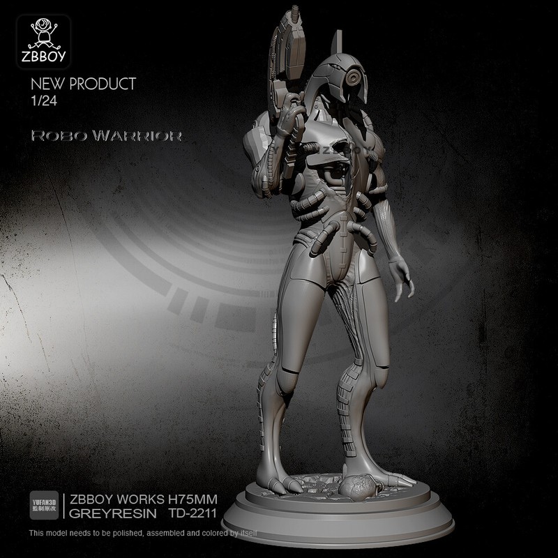 1/24 resin figures model Robot guard soldier Unassembled Unpainted