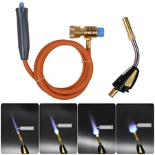 Self-Ignition Mapp Propane Gas Plumbing Soldering Welding Turbo Torch With Hose