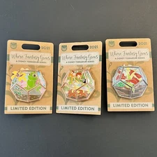 Disney Pin Where Fantasy Grows Terrarium Series Pascal Bambi Tinkerbell LE