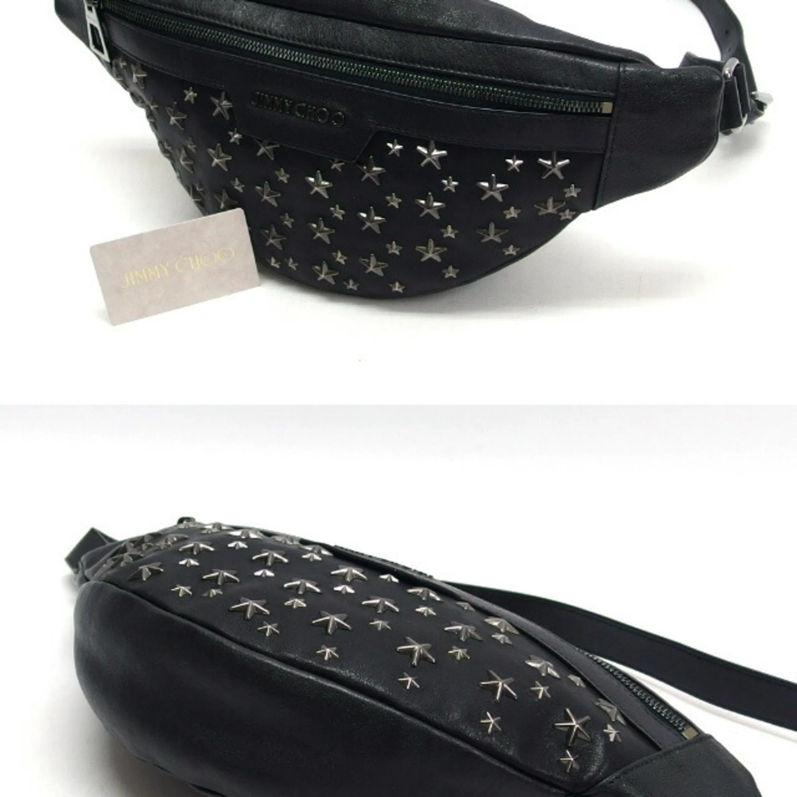 JIMMY CHOO Delhi Star Studded Belt Bag Black eBay