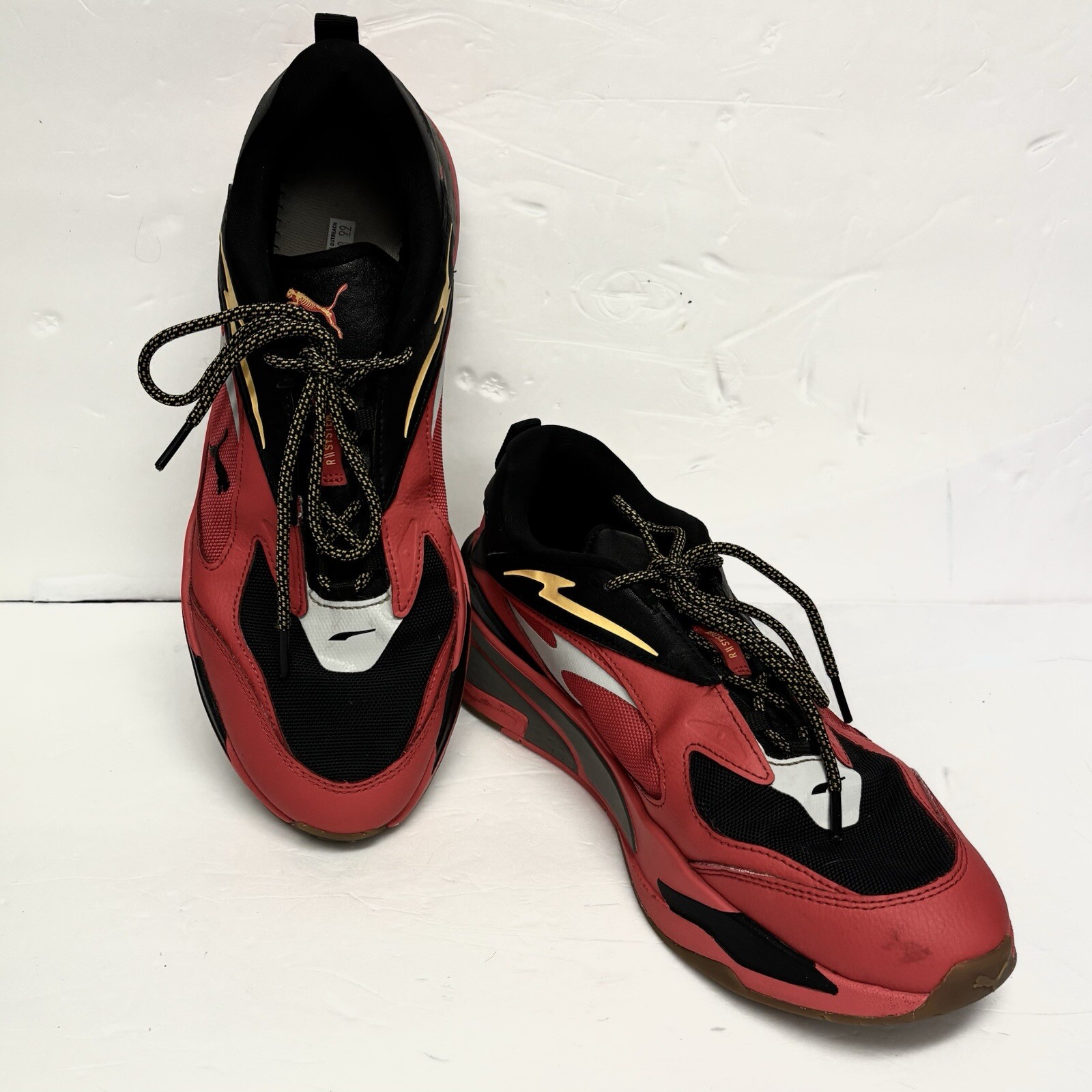SAOLA Scarpe casual PUMA RS Fast Flames da uomo 13 rosse 389532 01 corsa passeggio