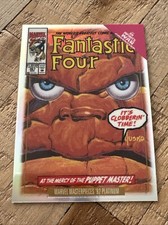 2024 Marvel Masterpieces’92 Platinum #91-V Thing Rainbow Variant Covers Card