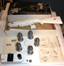 1978 Shoot Out In Space Tomy Cosmic Combat Game w/ Box nice decals  pieces