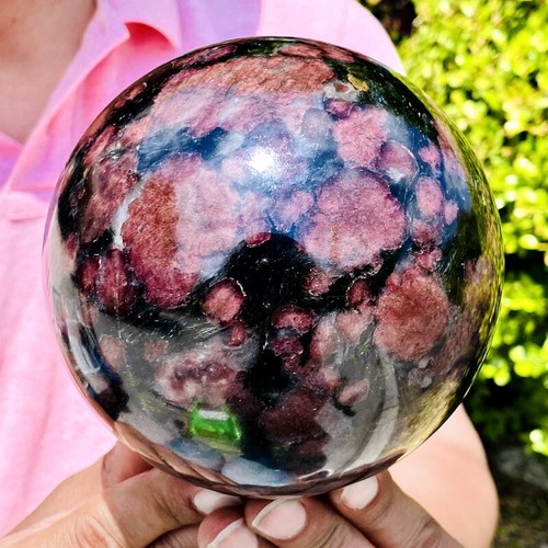 Sfera di cristallo granato naturale 6,5 libbre cristallo di quarzo sfera energetica Reiki guarigione - Foto 8 di 14