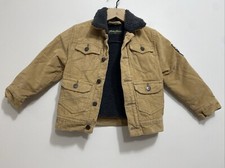 CUTE Eddie Bauer Kids Corduroy Winter Jacket Sherpa Lined Size 4 Coat Boys Warm