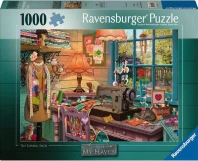 RAVENSBURGER PUZZLE*1000 TEILE*MY HAVEN 4*THE SEWING SHED*RARITÄT*NEU+OVP