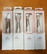 4 Pk: EcoTools Luxe SOFT HIGHLIGHT Powder Brush - Makeup Brush Set R3P5  2246