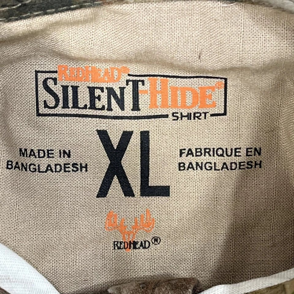 Camisa manga larga RedHead Silent-Hide para niño talla XL camping/caza con botones Foto 3 de 4