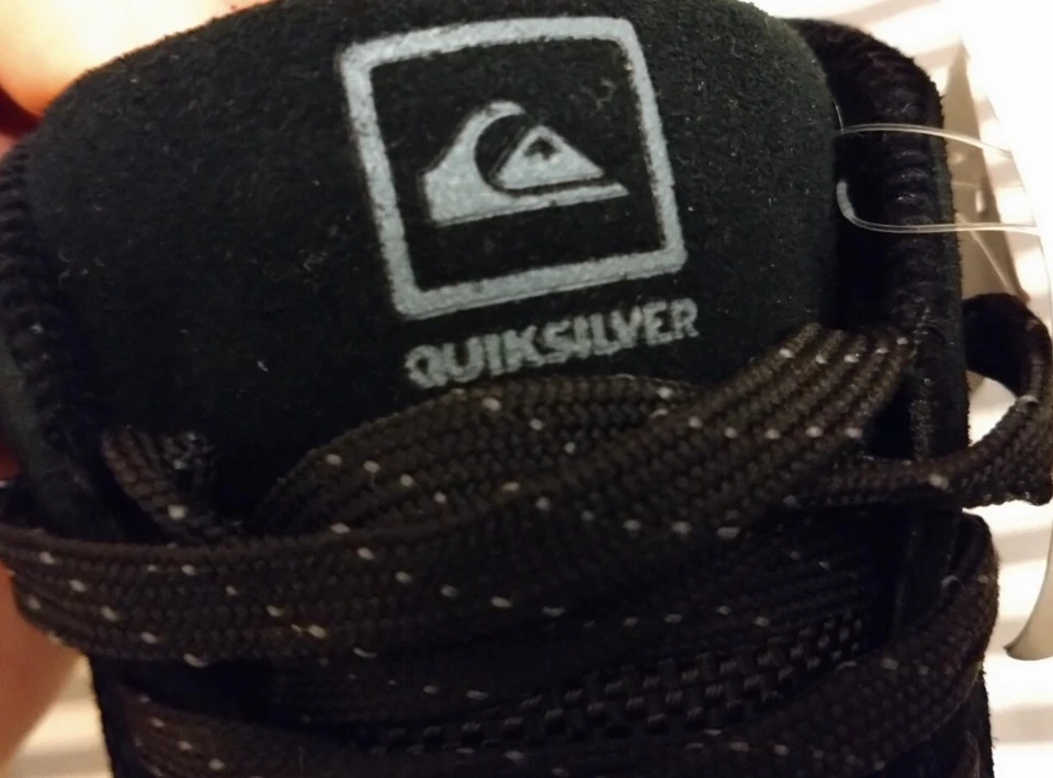 Quiksilver UK 5 Negro Niños Gamuza Cuero Tenis Surf Entrenadores SH035 BNWB Foto 4 de 4