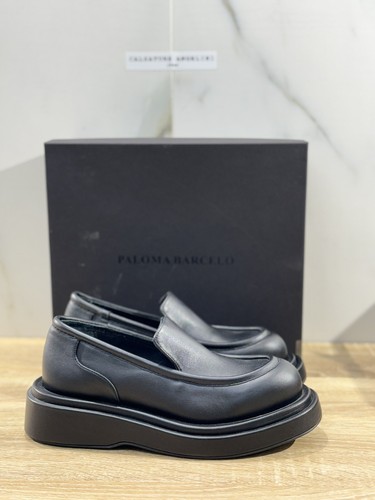 Mocassin Femme Paloma Barcelo Raizel - Cuir Noir - Pointure 40 - Fait Main En Espagne - Neuf
