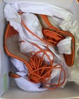 Schutz Jessie Vinyl & Nappa Leather Sandal Heel -Size 7.5 Color Orange BRAND NEW — photo 2