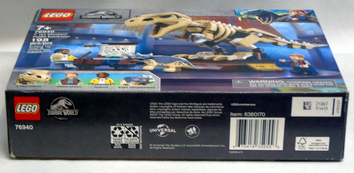 【新品、未開封】 レゴ 76940 Lego # 76940 Jurassic T. Rex Fossil Exhibition (Sealed