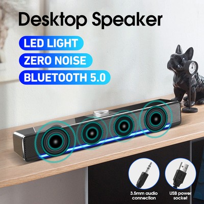 Tragbare Mini Speaker Sound bar USB Lautsprecher Stereo für PC Laptop Notebook