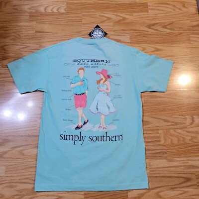 T-shirt Simply Southern Couleur Teal - Taille M, Occasion Très Bon état, Pour Femme