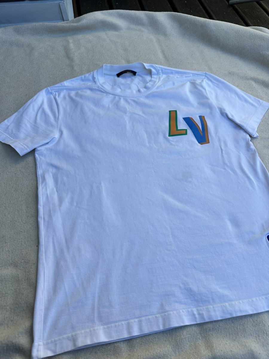 Authentic Louis Vuitton NBA T-Shirt LV Back Logo White size Authentic Louis Vuitton NBA T-Shirt LV Back Logo White size