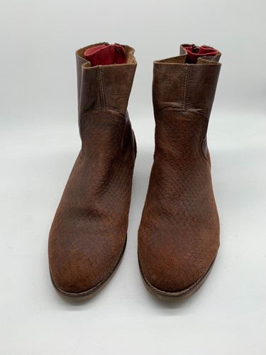 Call It Spring ankle boots 41 8 VGC brown suede leather heels - Picture 4 of 13