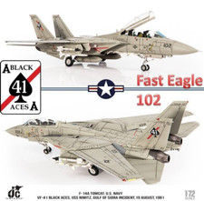 JC Wings 1/72 JCW72F14017 F-14A Tomcat USN VF-41 Black Aces, Gulf of Sidra, 1981