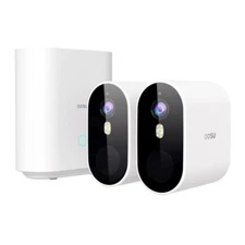 AOSU Security WirelessCam System Pro White 2 Cam Kit with 2K Resolution