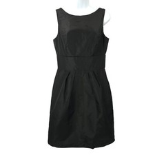 Alfred Sung Silk Boatneck Sheath Dress Womens 8 Amelia Black Cocktail Evening