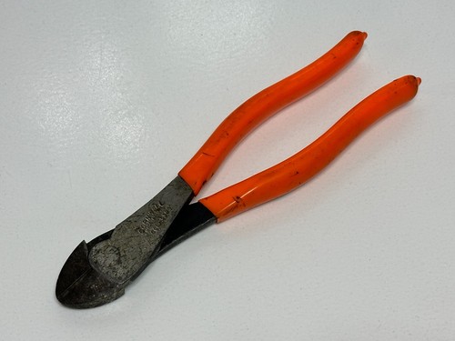 Cornwell Tools USA CCL-338 8" Curved Diagonal Cutters Pliers - Orange Handle
