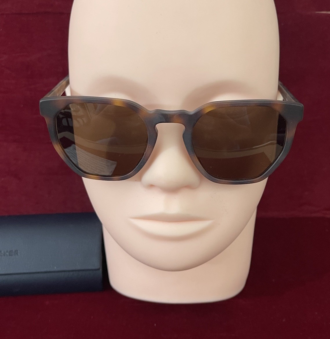 Warby Parker Brown Matte Eyeglasses with Case Warby Parker Tobias M 814 Woodgrain Tortoise Matte  main image 4