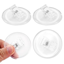 Shower Curtain Clips, 4 Pieces Self-Adhesive Shower Curtain Holder for The Wa...