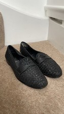 Italian Real Leathe Woven Loafers Size 36 Uk 6.5
