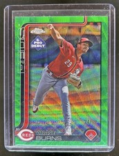 2025 Topps Pro Debut Chase Burns Chrome Green Wave Refractor #/99