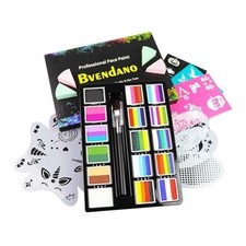 16x10 gm Face Paint Professional Face Painting Kit for Adults with Stencils,