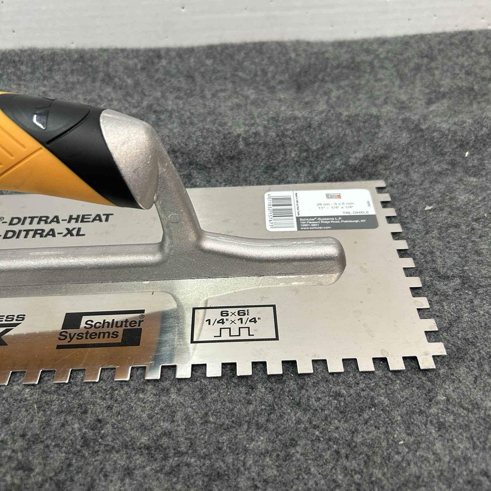 Schluter Systems Rubi Stainless Steel Notched Trowel 1/4”x1/4” 