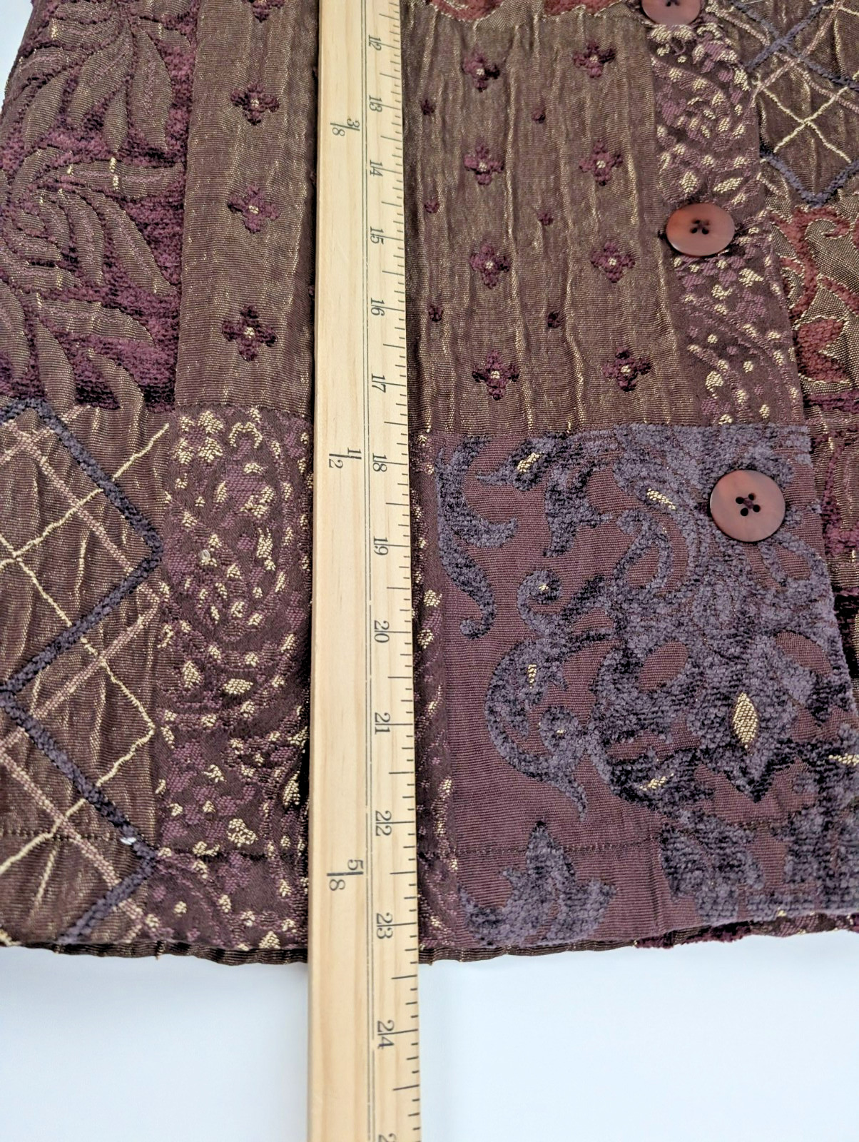 Coldwater Creek Jacket Patchwork Textured Brocade… - image 9